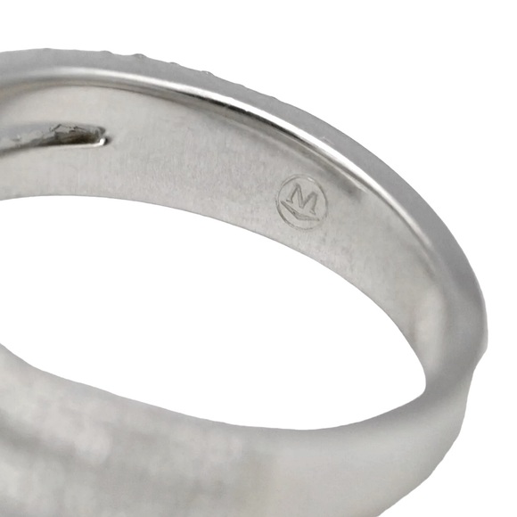 18K VS Diamond Finger Cuff - Toe Ring - Spiral Wrap Vine Crossover - White Gold - Picture 6 of 11